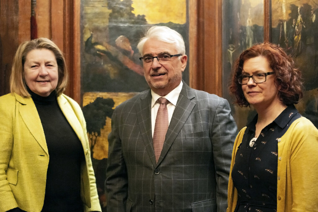 Heather Barrett-Mold, John Burton and Rhiannon Goddard