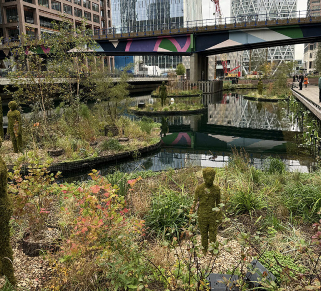 Wild flowers at Canary Wharf